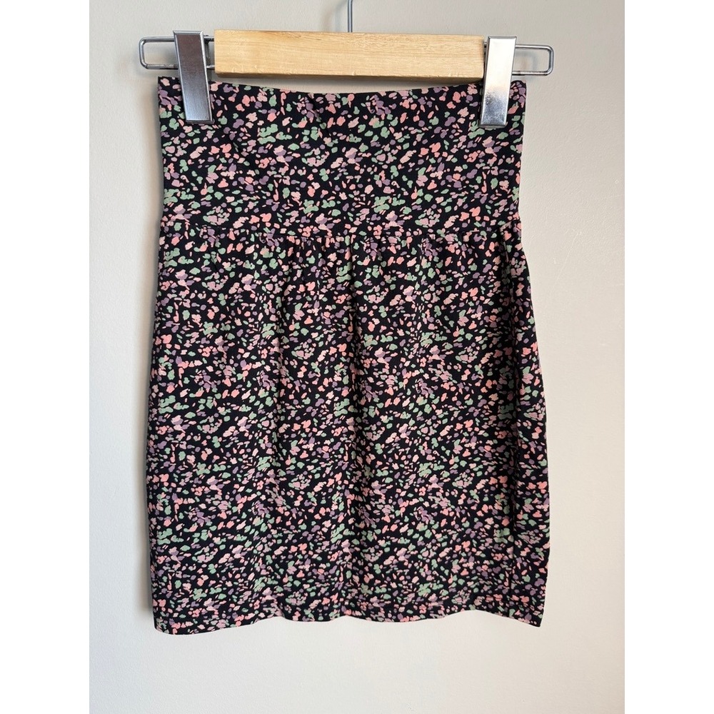 Talula‎ Floral Abstract Print High Waisted Mini Skirt Multicolor Womens XS Twee
